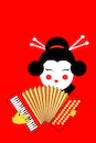 Cartoon: Multifunctional Geisha... (small) by berk-olgun tagged multifunctional,geisha