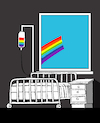 Cartoon: Rainbow... (small) by berk-olgun tagged rainbow