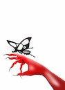Cartoon: Satan and Butterfly... (small) by berk-olgun tagged skull