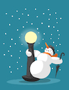Cartoon: Singing in the Snow... (small) by berk-olgun tagged singing,in,the,snow