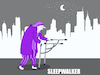 Cartoon: Sleepwalker... (small) by berk-olgun tagged sleepwalker