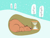 Cartoon: Snow Clock... (small) by berk-olgun tagged winter,sleep