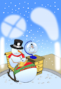 Cartoon: Snowman Globe... (small) by berk-olgun tagged snowman,globe