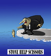 Cartoon: Stone Help Scissors... (small) by berk-olgun tagged stone,help,scissors