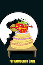 Cartoon: Strawberry Cake... (small) by berk-olgun tagged strawberry,cake