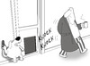 Cartoon: The Dog Door.. (small) by berk-olgun tagged the,dog,door