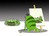 Cartoon: Turtle Painter... (small) by berk-olgun tagged turtle,painter