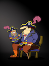 Cartoon: Ventriloquist Pirate... (small) by berk-olgun tagged ventriloquist,pirate