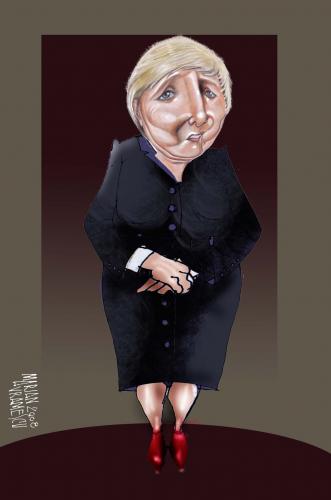 Cartoon: Angela (medium) by Marian Avramescu tagged angela