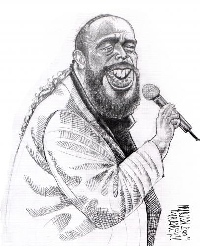 Cartoon: BARRY  WHITE (medium) by Marian Avramescu tagged for,my,wonderful,friend