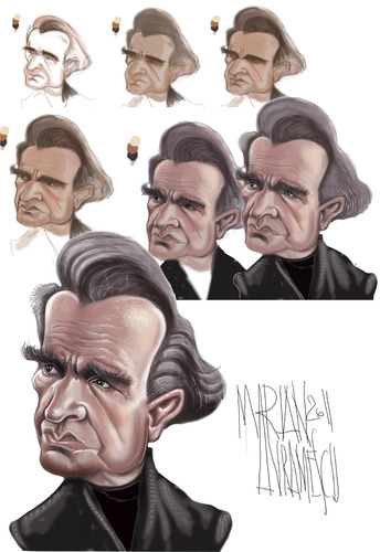 Cartoon: Cioran (medium) by Marian Avramescu tagged mmmmmmmmmmmmmm