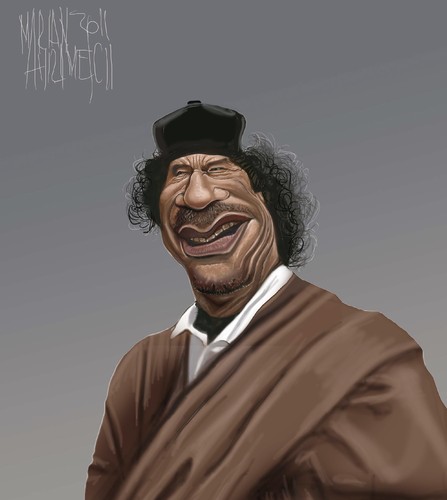 Cartoon: Gaddafi II (medium) by Marian Avramescu tagged mmmmmmm