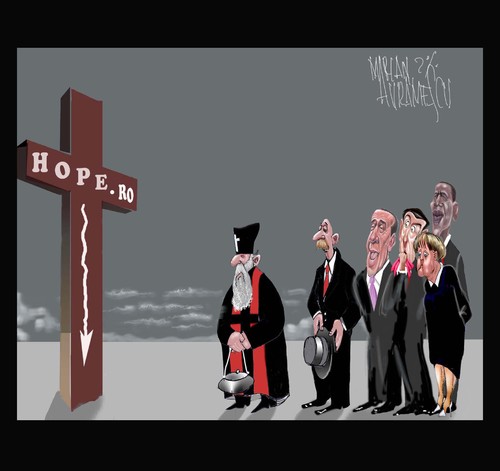 Cartoon: HOPE POINT RO (medium) by Marian Avramescu tagged mmmmmmmmm