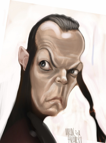 Cartoon: HUGO WEAVING (medium) by Marian Avramescu tagged mmmmm