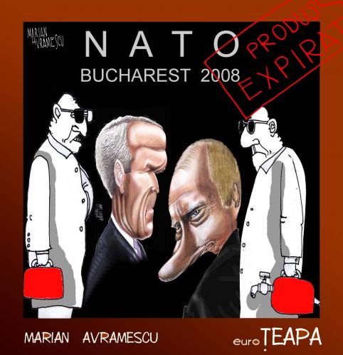 Cartoon: NATO (medium) by Marian Avramescu tagged summit,bucharest,2008