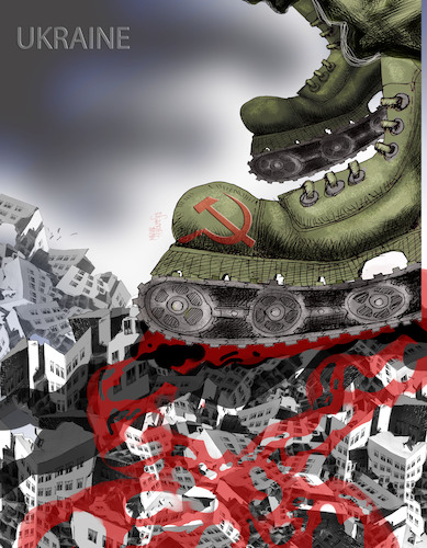 Cartoon: UKRAINE (medium) by Marian Avramescu tagged war,ukraine,peace