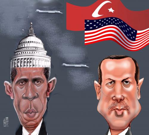 Cartoon: USA   TURKY (medium) by Marian Avramescu tagged mav