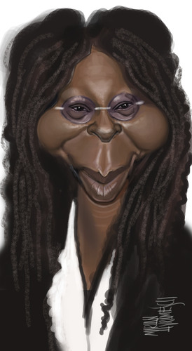 Cartoon: WHOOPI (medium) by Marian Avramescu tagged mmmmmmmm