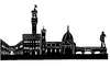 Cartoon: Skyline Florenz (small) by Glenn M Bülow tagged sights,sightseeing,monument,skyline,city,travel,italy,italien,florenz