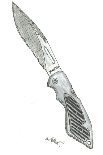 Cartoon: knife (medium) by m-crackaz tagged knife