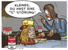 Cartoon: Klein Katja hat Probleme... (small) by Snägels tagged mein,kindchen
