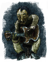 Cartoon: portrait django rheinhardt (small) by jenapaul tagged django rheinhardt jazz guitarist music guitar