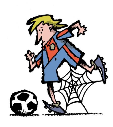Cartoon: football (medium) by svitalsky tagged svitalsky,football,spiderweb,ball