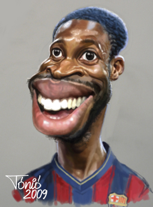 Cartoon: Seydou Keita FC Barcelona (medium) by Tonio tagged midfielder,football