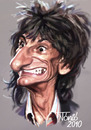 Cartoon: Ron Wood The Rolling Stones (small) by Tonio tagged music,rock,and,roll,blues,english