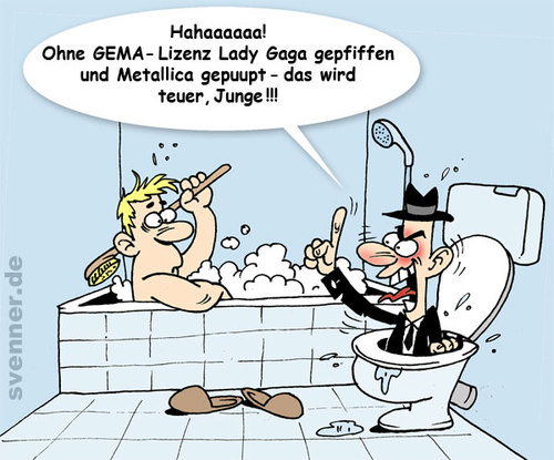 Cartoon: GEMA Stress (medium) by svenner tagged cartoon,gema