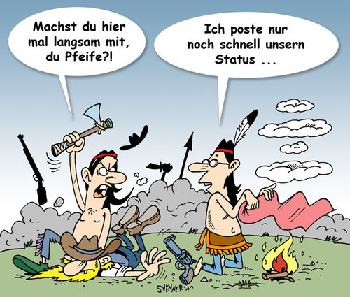Cartoon: Western Social (medium) by svenner tagged socials,western,facebook
