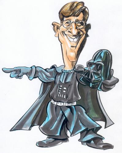 Cartoon: Biil Gates (medium) by zsoldos tagged portrait,caricature