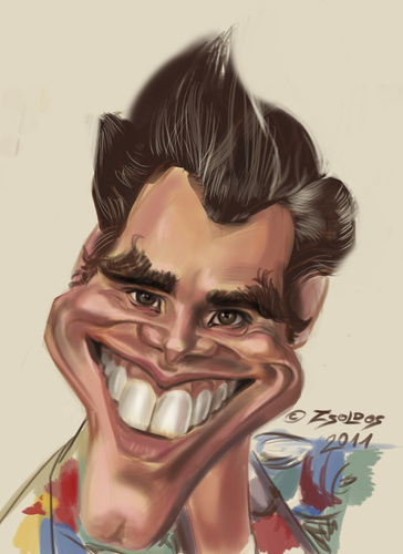 Cartoon: Jim Carrey (medium) by zsoldos tagged jim,carrey