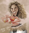 Cartoon: Shakira (small) by zsoldos tagged wakawaka,singer