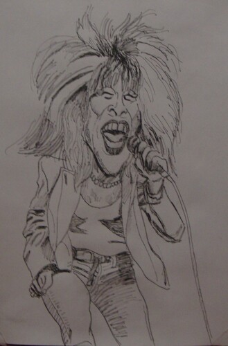 Cartoon: Tina Turner (medium) by Shareni tagged famous,american,singer,actress,songwriter
