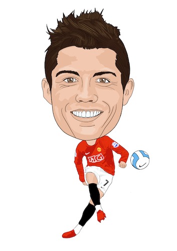 Cartoon: Ronaldo Manchester United (medium) by Vandersart tagged manchester,united,cartoons,caricatures