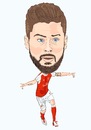 Cartoon: Giroud Arsenal (small) by Vandersart tagged arsenal,cartoons,caricatures