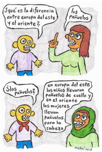 Cartoon: este (medium) by meikel neid tagged spanish,este,espa