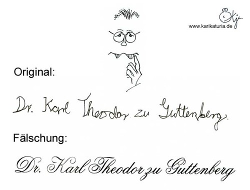 Cartoon: Guttenberg (medium) by Bernd Ötjen tagged dr,bundesverteidigungsminister,doktorarbeit,fälschung,original,plagiat,guttenberg,theodor,karl