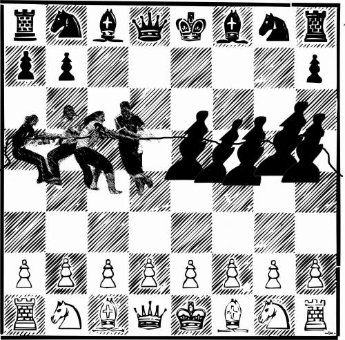 Cartoon: chess (medium) by zu tagged chess