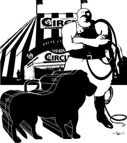 Cartoon: circus (medium) by zu tagged circus,lion