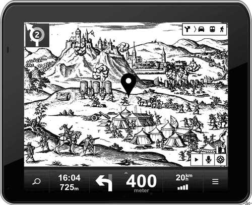 Cartoon: GPS (medium) by zu tagged battle,gps,middleages