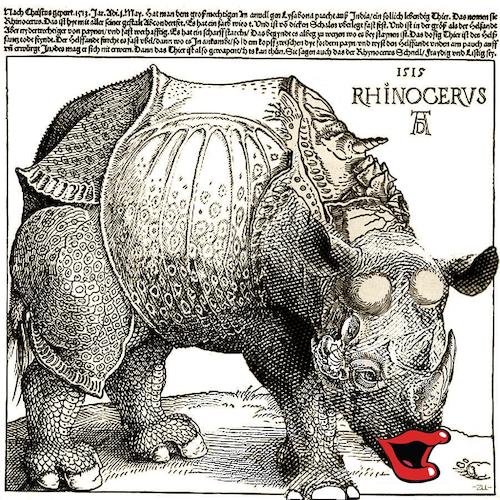 Cartoon: Kiss (medium) by zu tagged rhinoceros,kiss,dürer