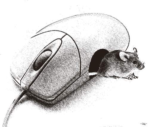 Cartoon: Mice (medium) by zu tagged mouse,tech,animal