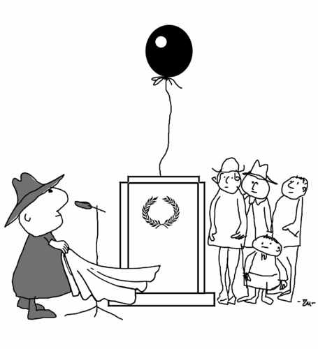 Cartoon: Monument (medium) by zu tagged monument,balloon,ceremony