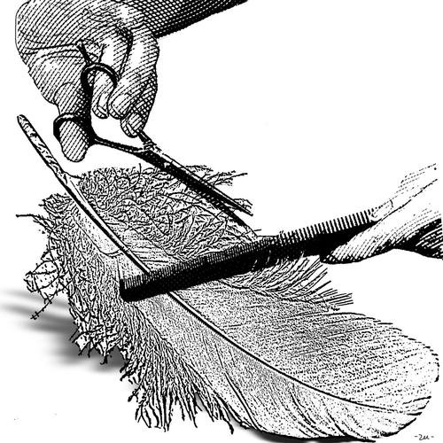 Cartoon: pencutter (medium) by zu tagged pen,haircutter