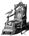 Cartoon: Armchair (small) by zu tagged armchair,drandfather,clock,cuckoo