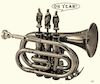 Cartoon: When the Saints... (small) by zu tagged jazz,saints,trompet,satchmo,armstrong