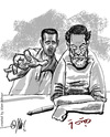 Cartoon: to Ali Farzat (small) by islamashour tagged ali farzat arab spring regime assad syria cartoonist syrian damascus beatendaraa lebanon alassad bashar