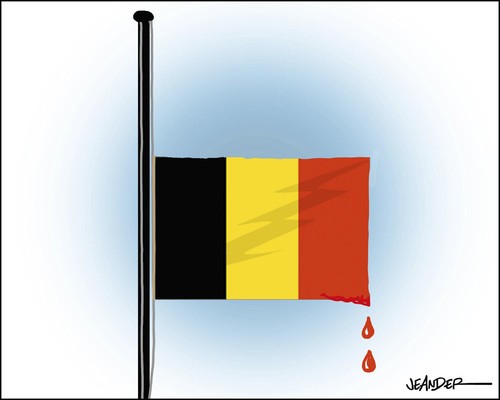 Cartoon: Terror attacks in Brussels (medium) by jeander tagged violence,is,isis,daesh,brussels,terror,terror,brussels,daech,isis,is,violence